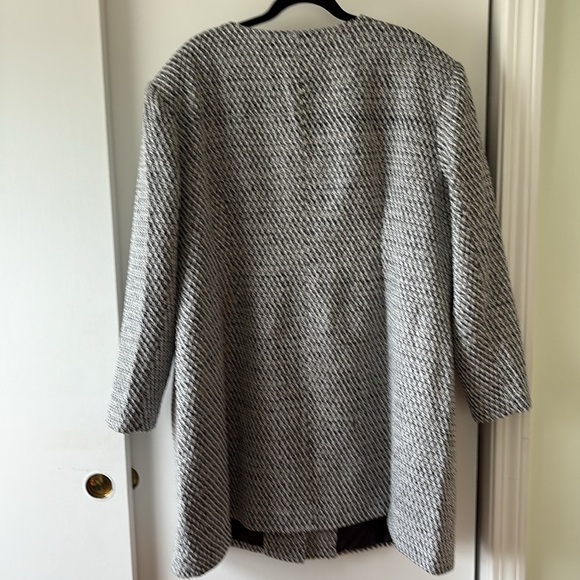 Eloquii Tweed Collarless Classic Coat 22 - Picture 8 of 8